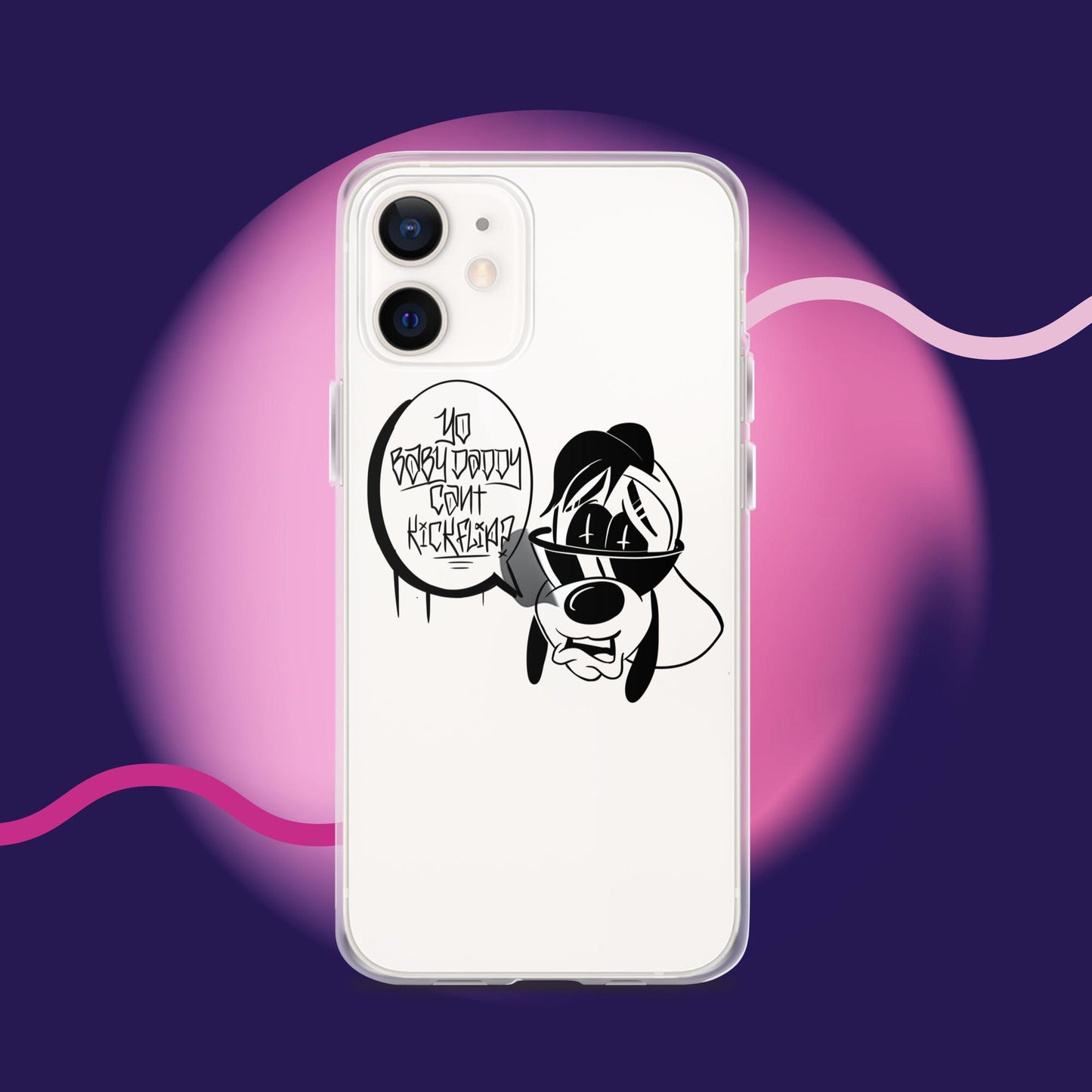 “YO BABY DADDY CANT KICKFLIP” Clear Case for iPhone®