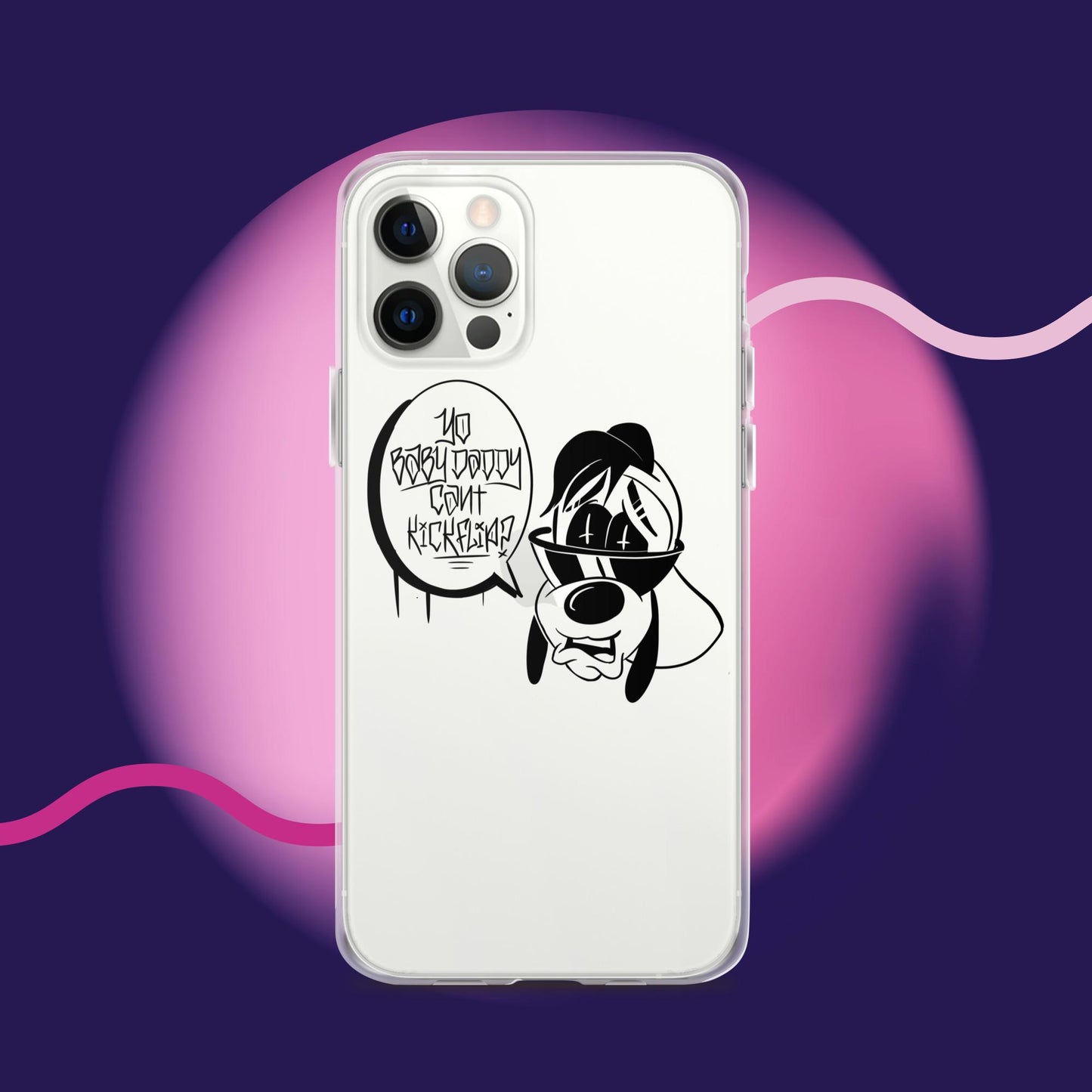 “YO BABY DADDY CANT KICKFLIP” Clear Case for iPhone®