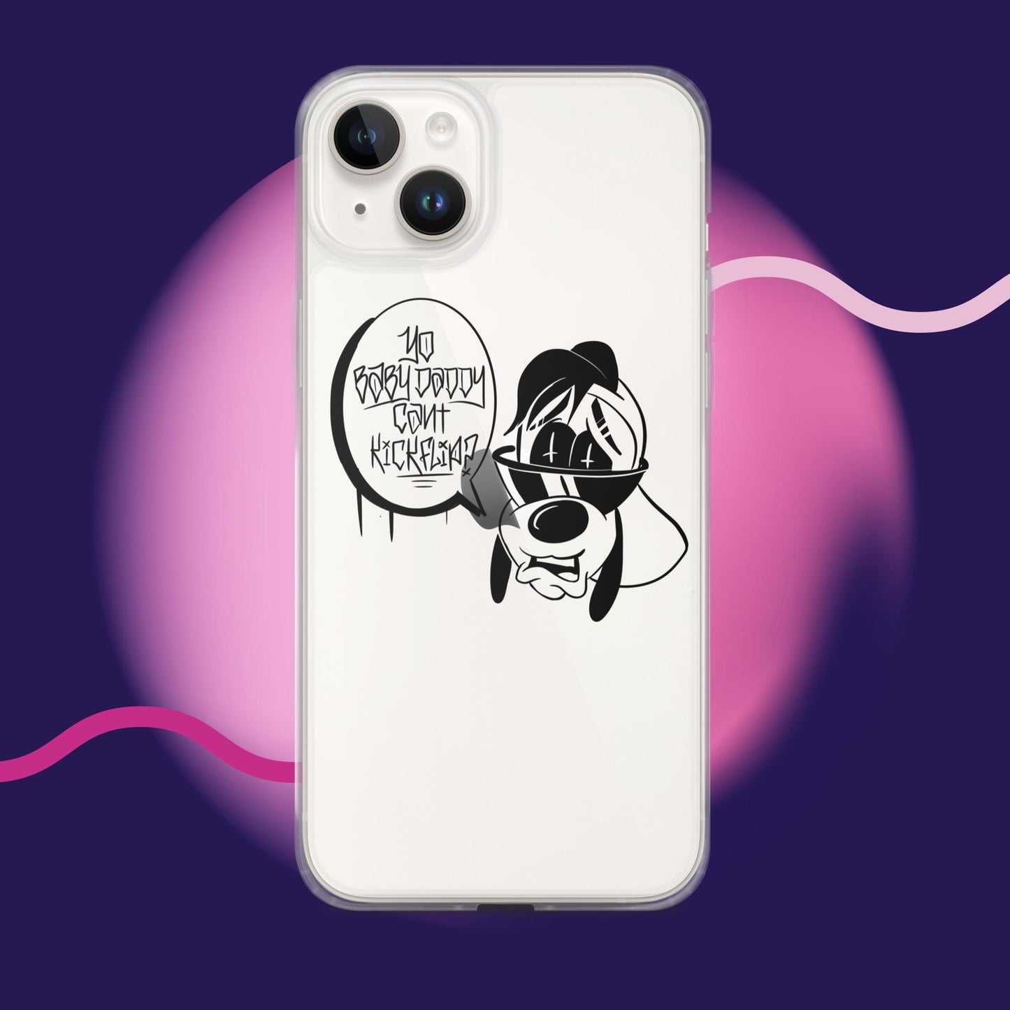 “YO BABY DADDY CANT KICKFLIP” Clear Case for iPhone®