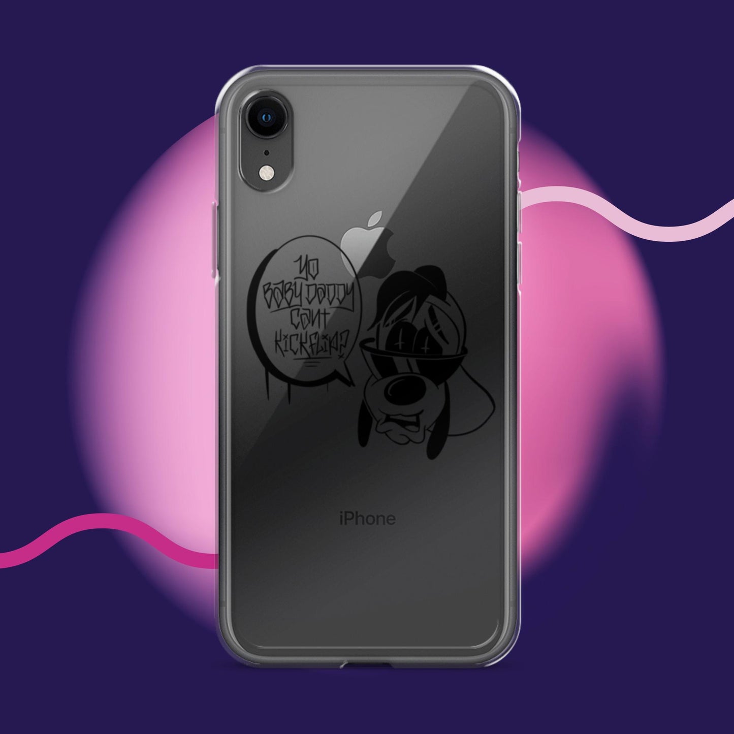 “YO BABY DADDY CANT KICKFLIP” Clear Case for iPhone®