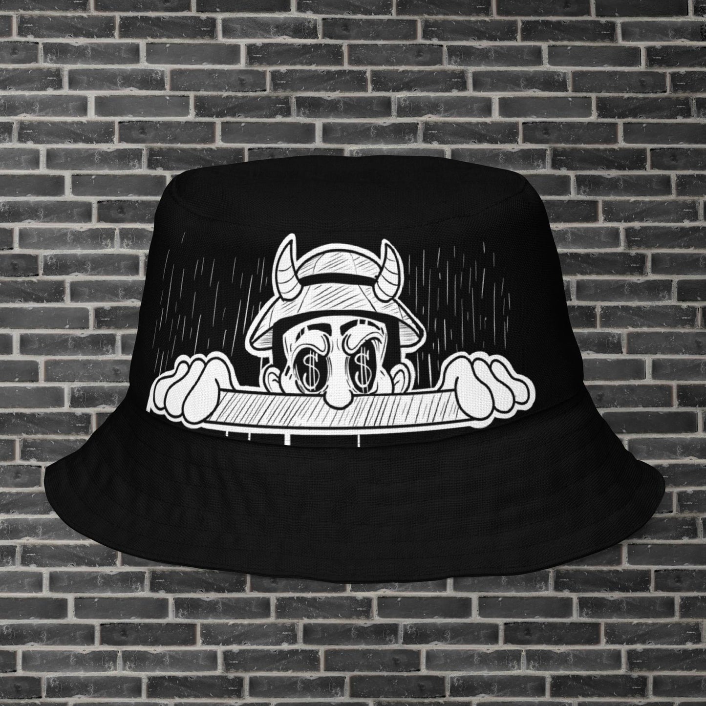 MONEY DEMON BUCKET HAT Reversible bucket hat