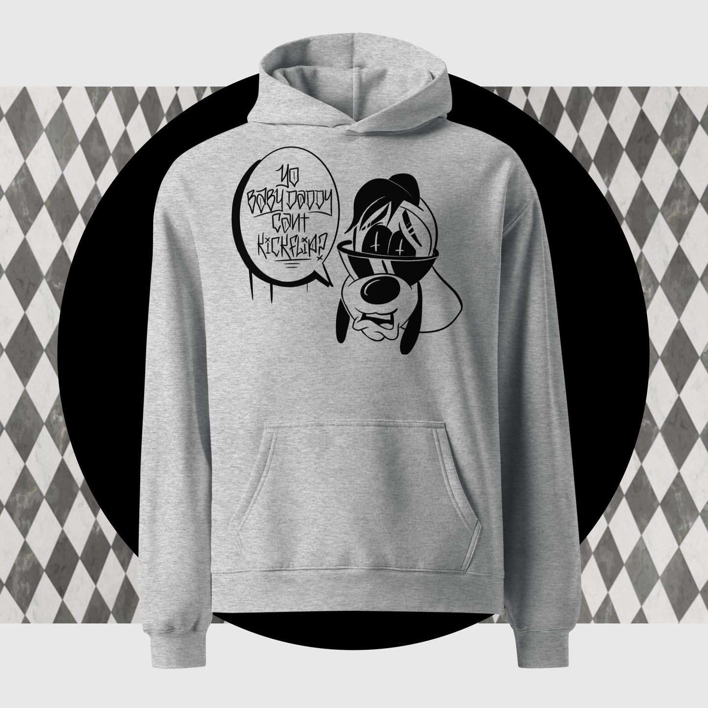 “YOUR BABYDADDY CANT KICKFLIP?” Unisex oversized hoodie